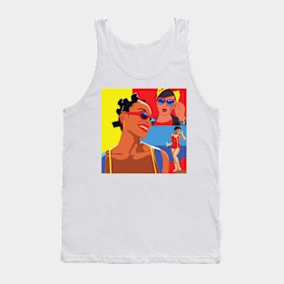 Pop Art Retro Sun Sea Fun Tank Top